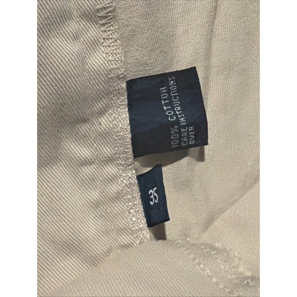 Polo Ralph Lauren‎ Vintage Tyler Khaki Pleated Chino Mens Shorts Size 35